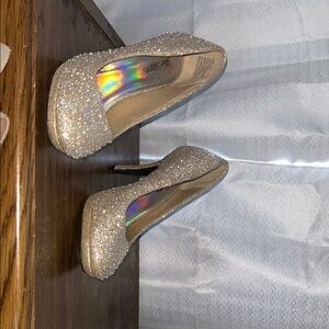Elegant Gold Glitter Heels